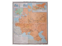 Учебная карта "Россия 1907-1914 гг." 1420*1100 мм (матовое, 2-стороннее лам.) - «globural.ru» - Краснокамск