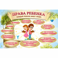 Стенд "Права ребенка" 1,5х1,0 - «globural.ru» - Краснокамск