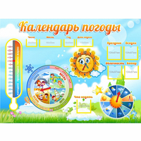 Стенд "Календарь погоды" 1х0,74 - «globural.ru» - Краснокамск
