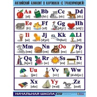 Таблица демонстрационная "Английский алфавит в картинках"(70x100) - «globural.ru» - Краснокамск