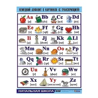 Таблица демонстрационная "Немецкий алфавит в картинках" (винил 100х140) - «globural.ru» - Краснокамск