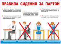 Таблица Правила сидения  за партой 1000*1400 винил - «globural.ru» - Краснокамск