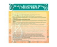 Стенд "Правила безопасности труда в кабинете физики" - «globural.ru» - Краснокамск