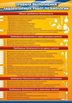 Стенд "Правила выполнения лабораторных работ по биологии" (вариант 2) - «globural.ru» - Краснокамск