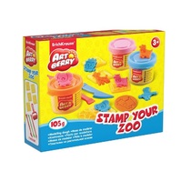Пластилин на растительной основе Artberry/Stamp Your Zoo 3 бан./35 г со штампами - «globural.ru» - Краснокамск