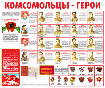 Тематический стенд "Комсомольцы-герои" - «globural.ru» - Краснокамск